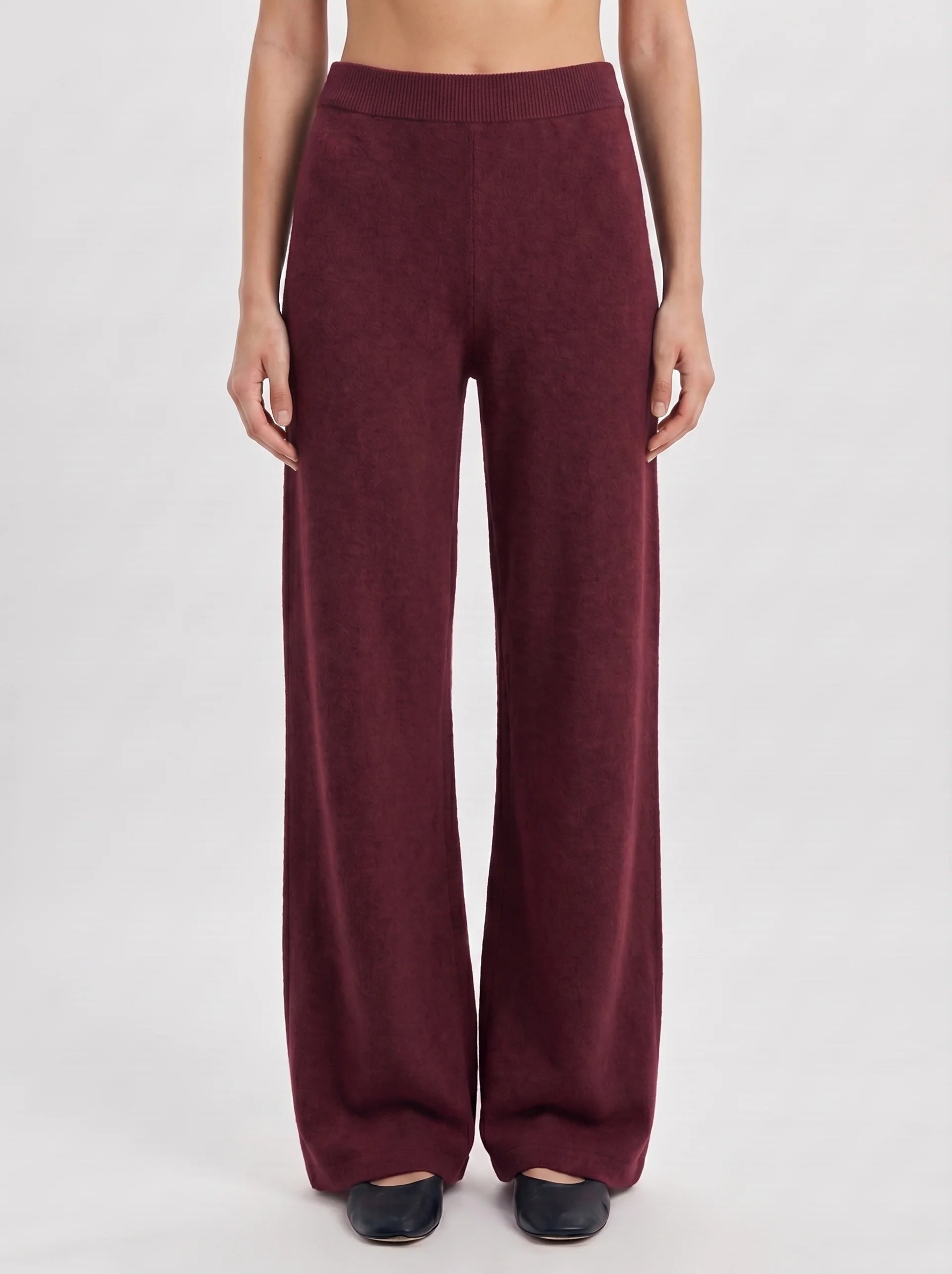 The Velour Trouser — Burgundy