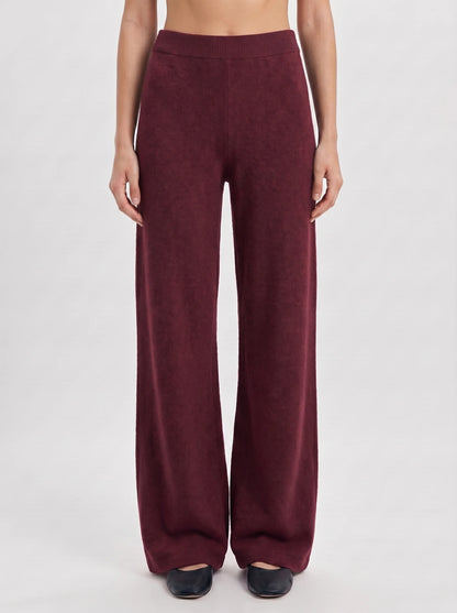 The Velour Trouser — Burgundy